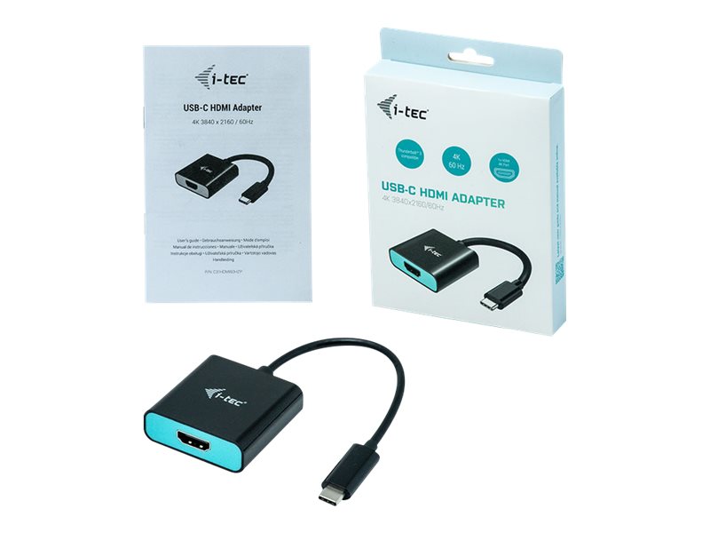 I-TEC USB C to HDMI Adapter 1xHDMI 4K 60Hz Ultra HD compatible with Thunderbolt 3