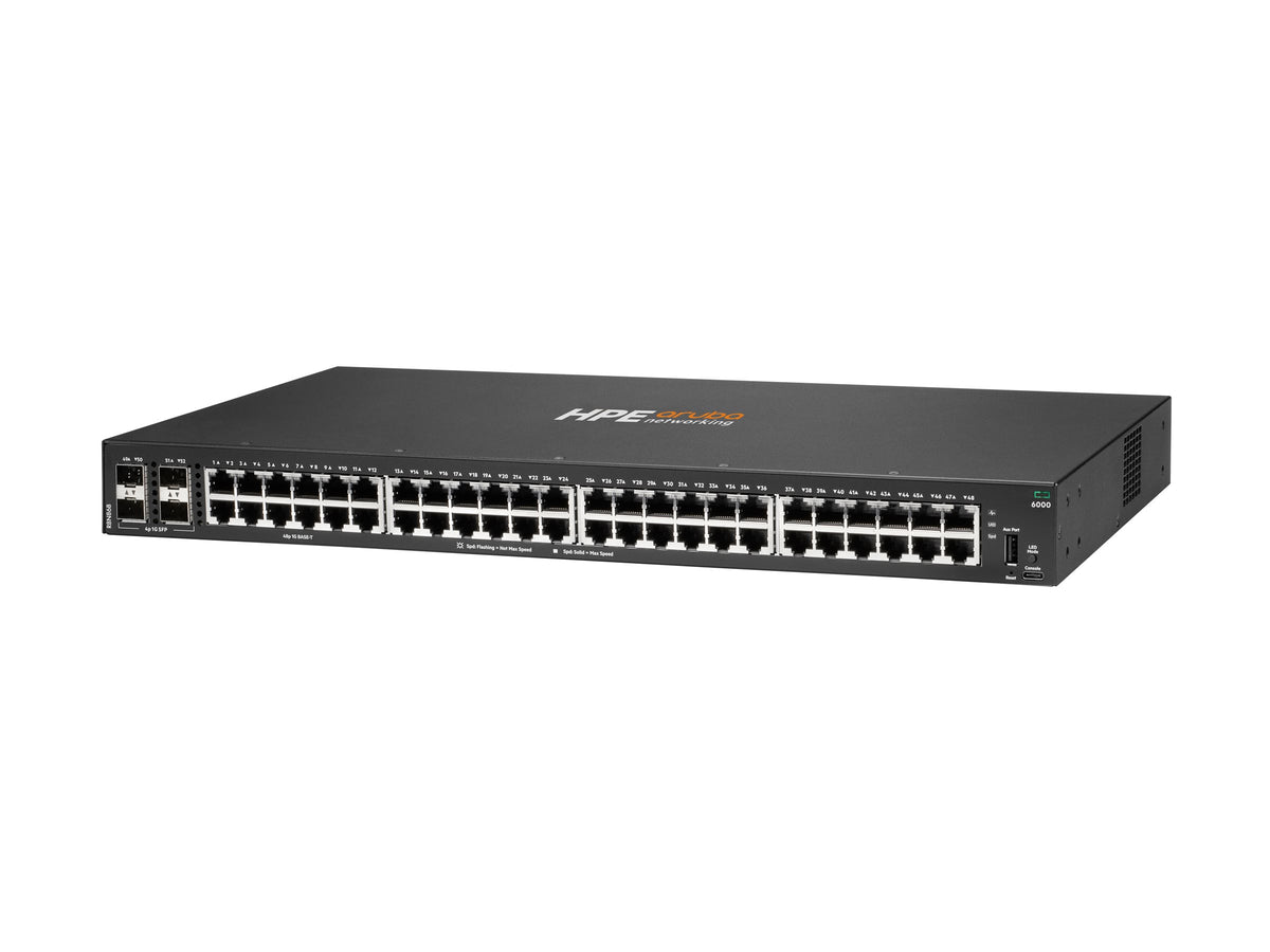 HPE Aruba Networking CX 6000 48p 10M/100M/1G 4p SFP 1G Switch EU en