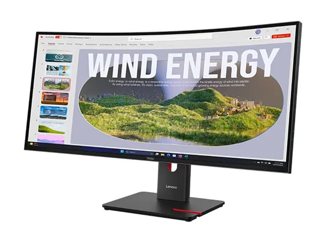 LENOVO ThinkVision P34WD-40 LED Écran curved 34p 3440x1440 120Hz IPS 350cd/m2 2000:1 HDR10 4ms HDMI DisplayPort USB-C Dock 140W