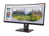 LENOVO ThinkVision P34WD-40 34p 3440x1440 IPS 120Hz USB-C docking 140W Speakers 2x3W Daisy Chain KVM/eKVM TrueSplit Smart sensor