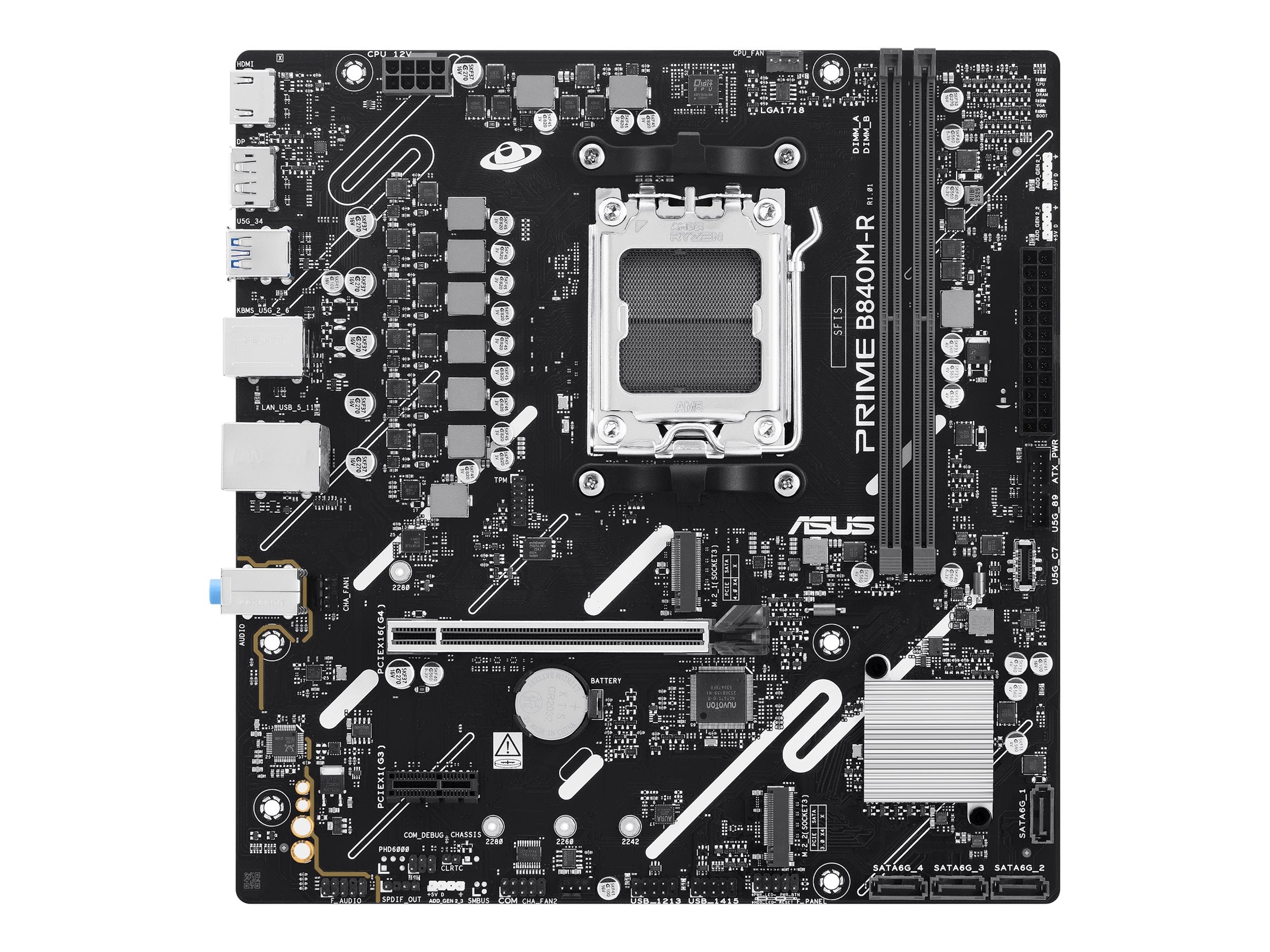 ASUS B840 AMD mATX motherboard DDR5 1xHDMI 1xDisplayPort 1xPCIe 4.0 2xM.2