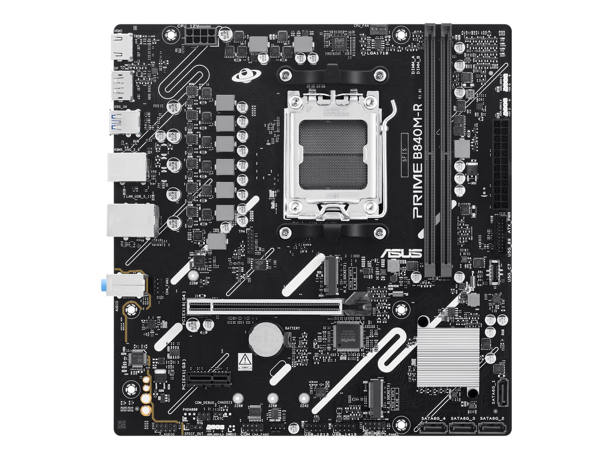 ASUS B840 AMD mATX motherboard DDR5 1xHDMI 1xDisplayPort 1xPCIe 4.0 2xM.2