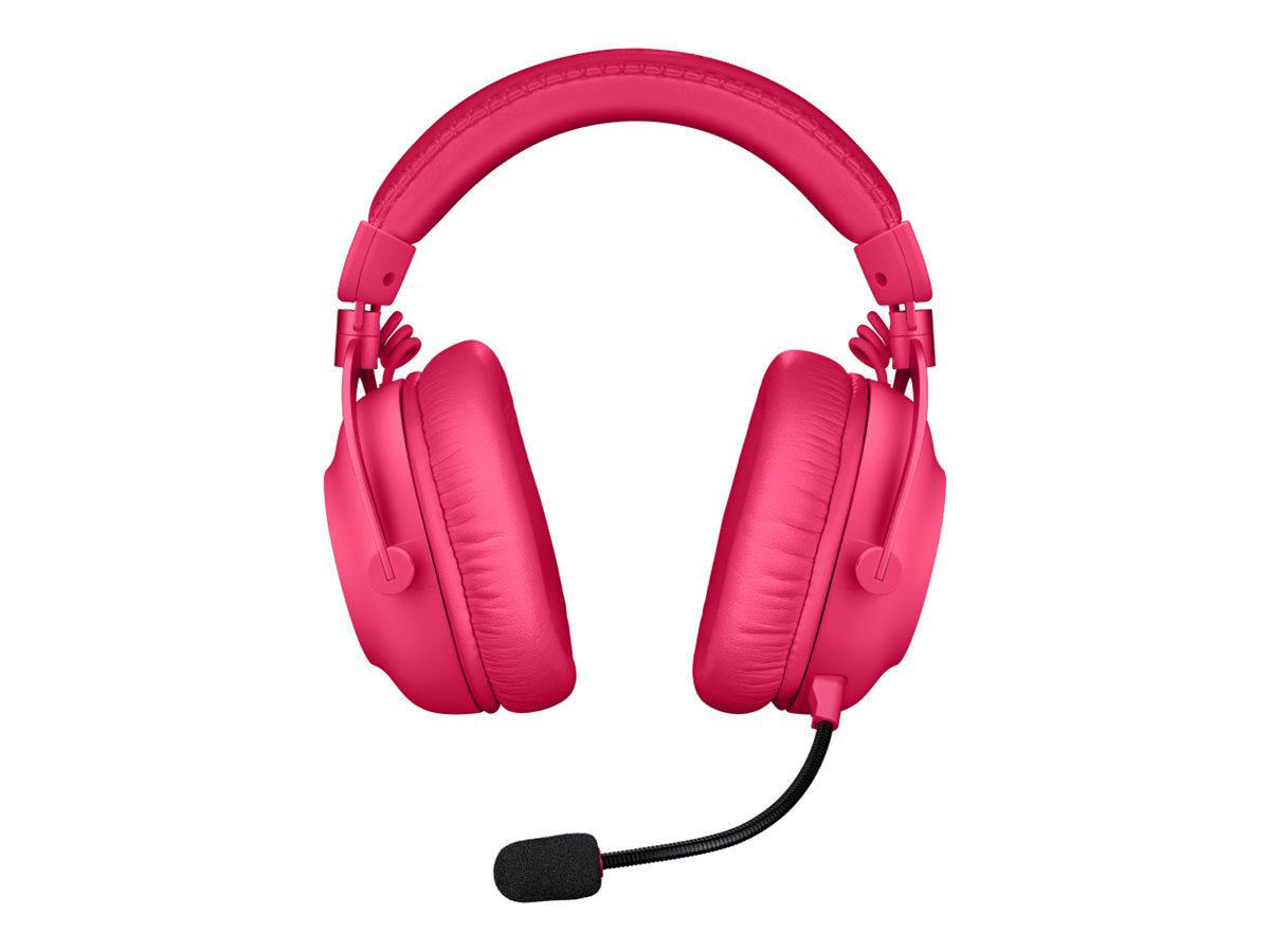 LOGITECH G Pro X 2 Headset full size Bluetooth / LIGHTSPEED wireless wired 3.5 mm jack noise isolating magenta
