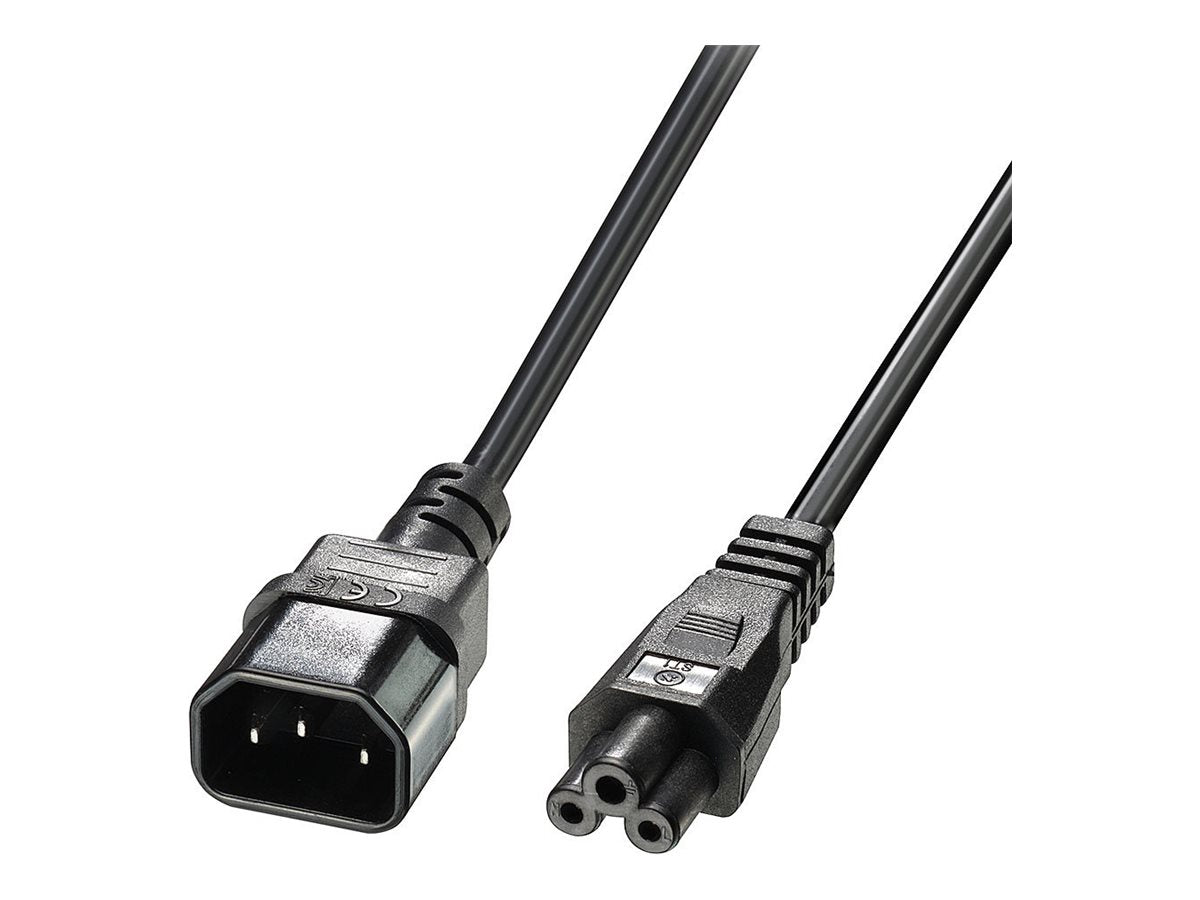 LINDY IEC C14 to C5 Ext Cable IEC C14 to C5 Cloverleaf 1m