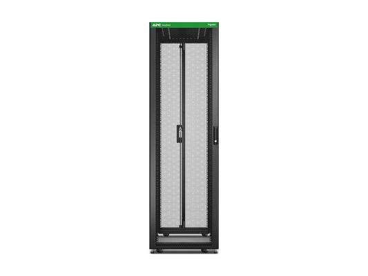 APC Easy Rack 42Ux600x1000 with Roof castors feet and 4Brackets No Side panels Bottom black