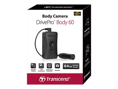 TRANSCEND 64Go Body Camera DrivePro Body 60 Cylindrical Camera