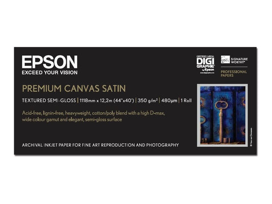 EPSON PREMIER art water resistant canvas inkjet 350g/m2 1118mm x 12.2m 1 rouleau pack de 1
