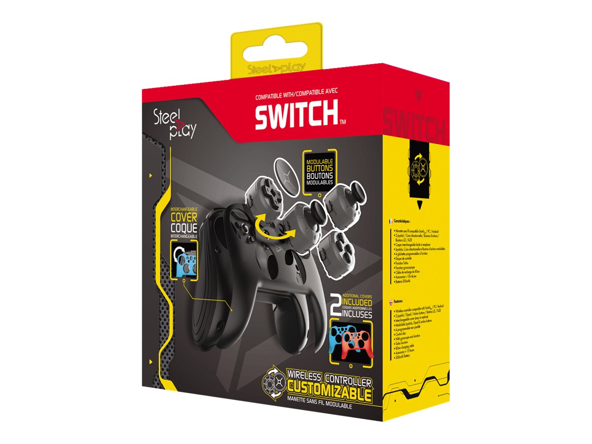 LEXIP X STEELPLAY Manette Sans-Fil Modulable avec 2 Coques SWITCH