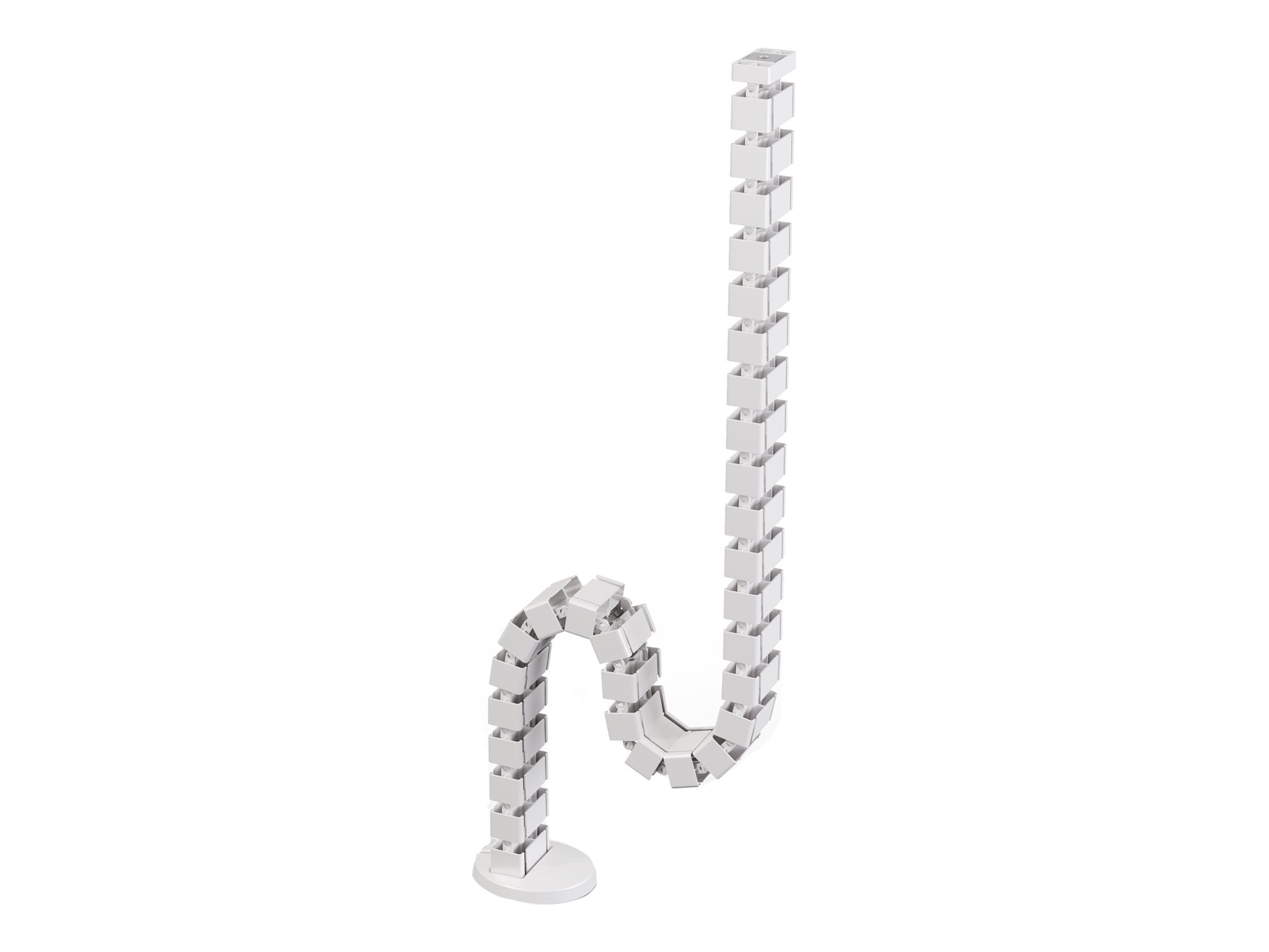 FELLOWES Cable tube 130cm with weighted base plate White