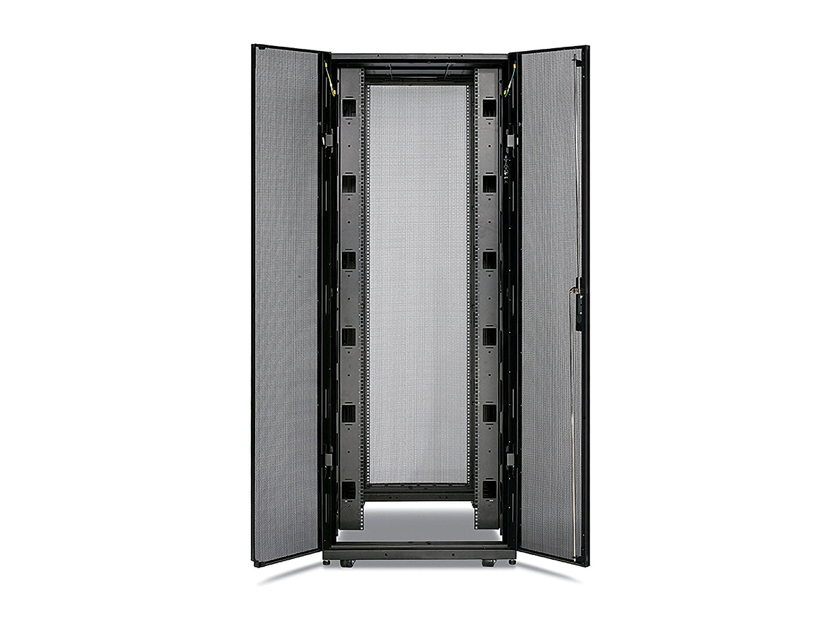 APC NetShelter SX Enclosure Rack cabinet without sides Black 42U 19 TAA Compliant