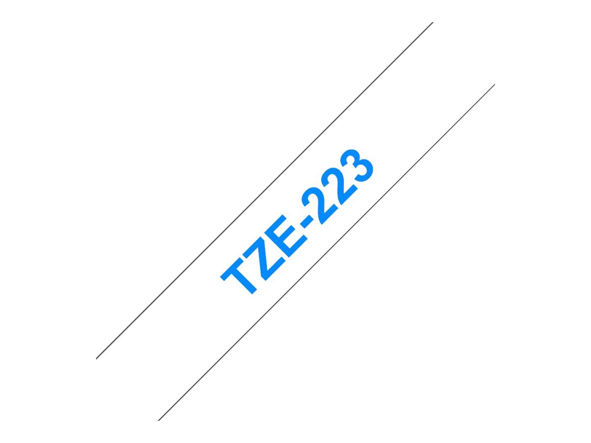 BROTHER P-TOUCH TZE-223 bleu sur blanc 9mm