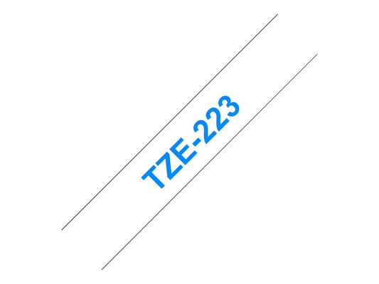 BROTHER P-TOUCH TZE-223 bleu sur blanc 9mm