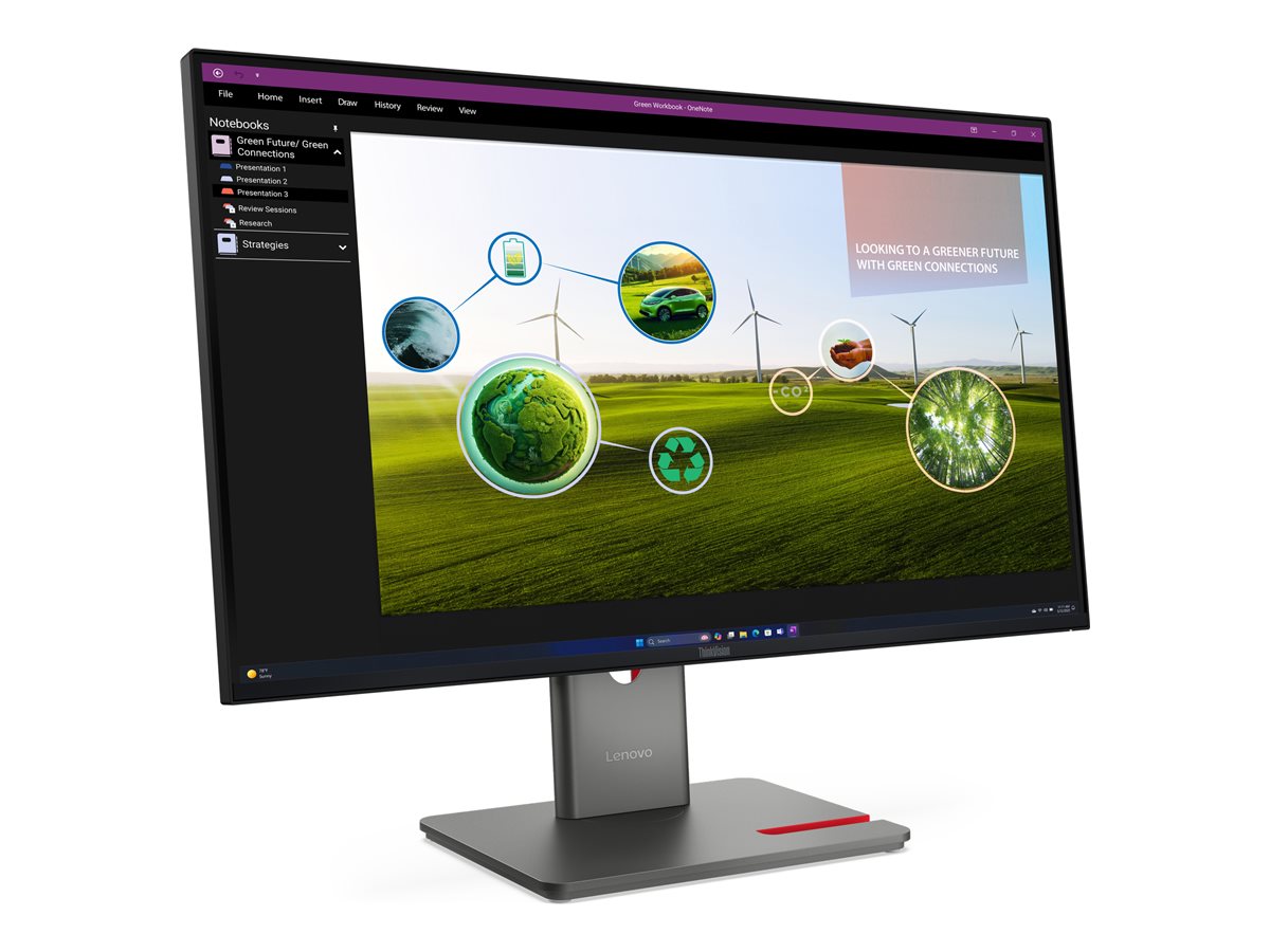 LENOVO ThinkVision P27Q-40 LED Écran 27p 2560x1440 QHD 120Hz IPS 350cd/m2 1500:1 DisplayHDR 10 4ms HDMI DisplayPort DaisyChain