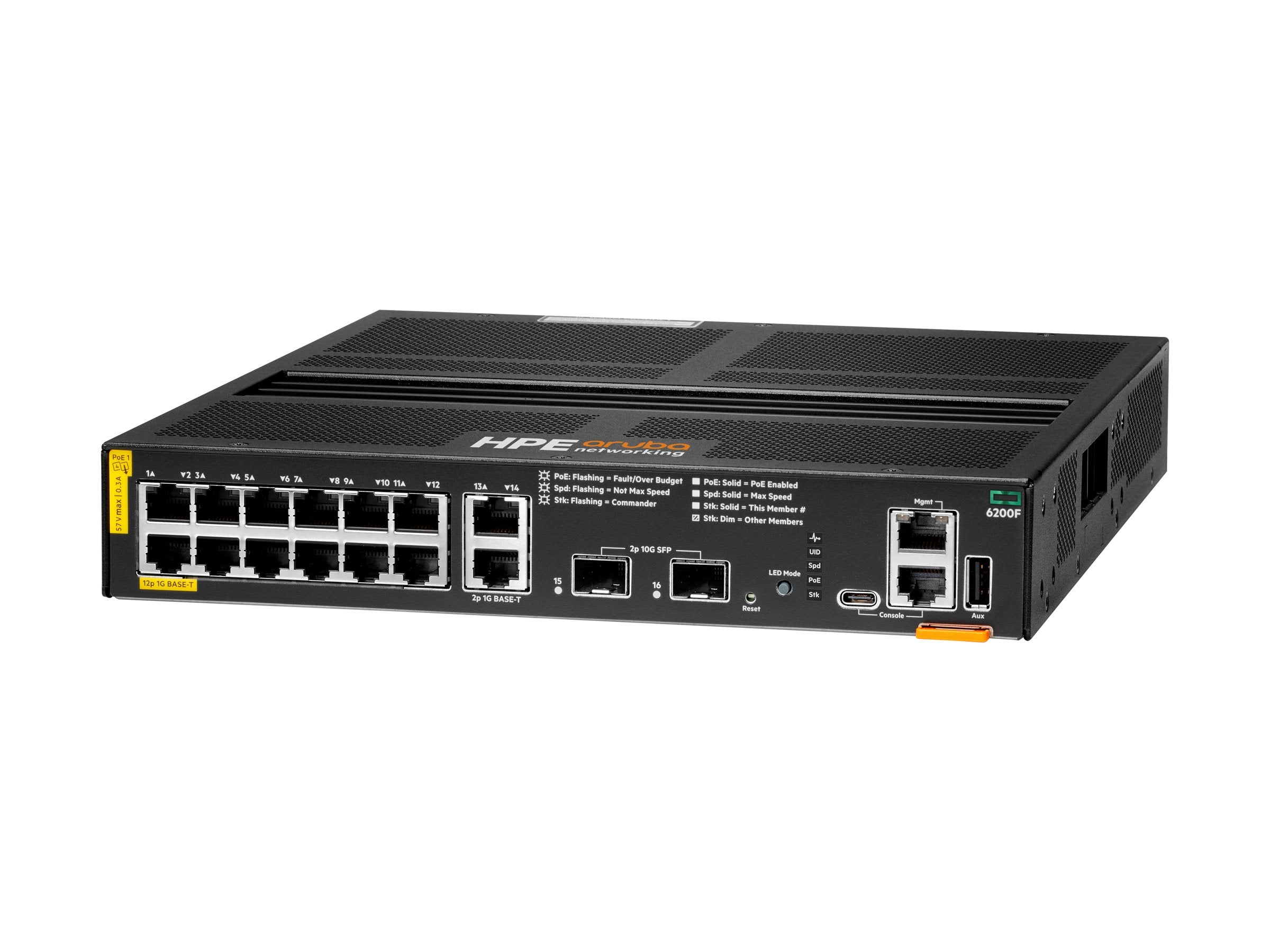 HPE Aruba 6200F 12G Class4 PoE 2G/2SFP+ 139W (EN)