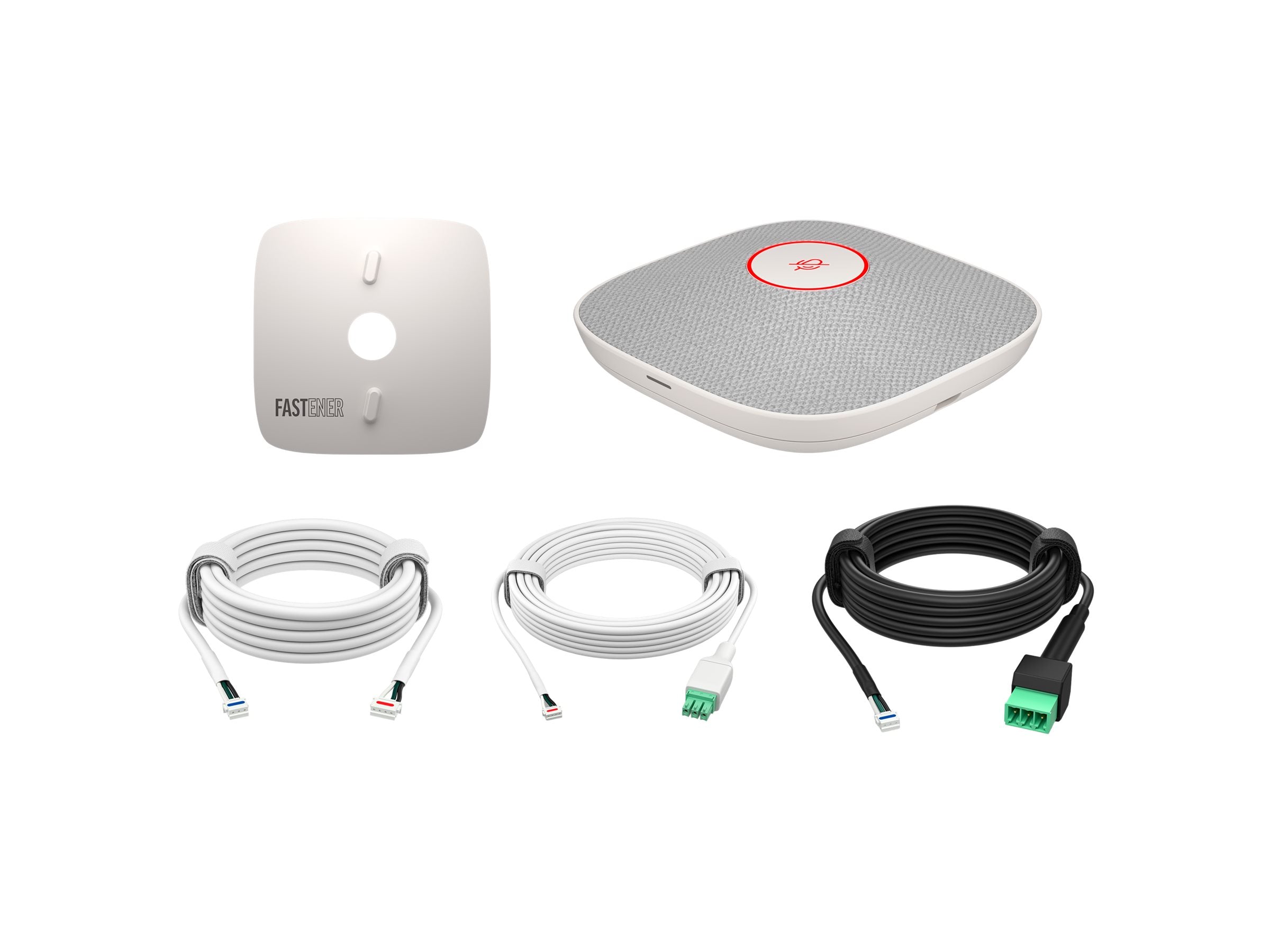HP Poly Studio A2 White Table Microphone Mounting Plate I/O cables