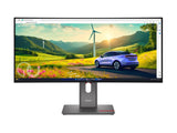 LENOVO ThinkVision P34WD-40 34p 3440x1440 IPS 120Hz USB-C docking 140W Speakers 2x3W Daisy Chain KVM/eKVM TrueSplit Smart sensor