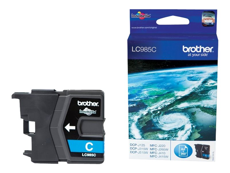 BROTHER LC-985 cartouche dencre cyan capacité standard 260 pages pack de 1