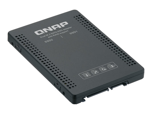 QNAP 2.5p SATA to dual M.2 2280 SATA drive adapter hardware RAID 0/1 JBOD Individual disk modes
