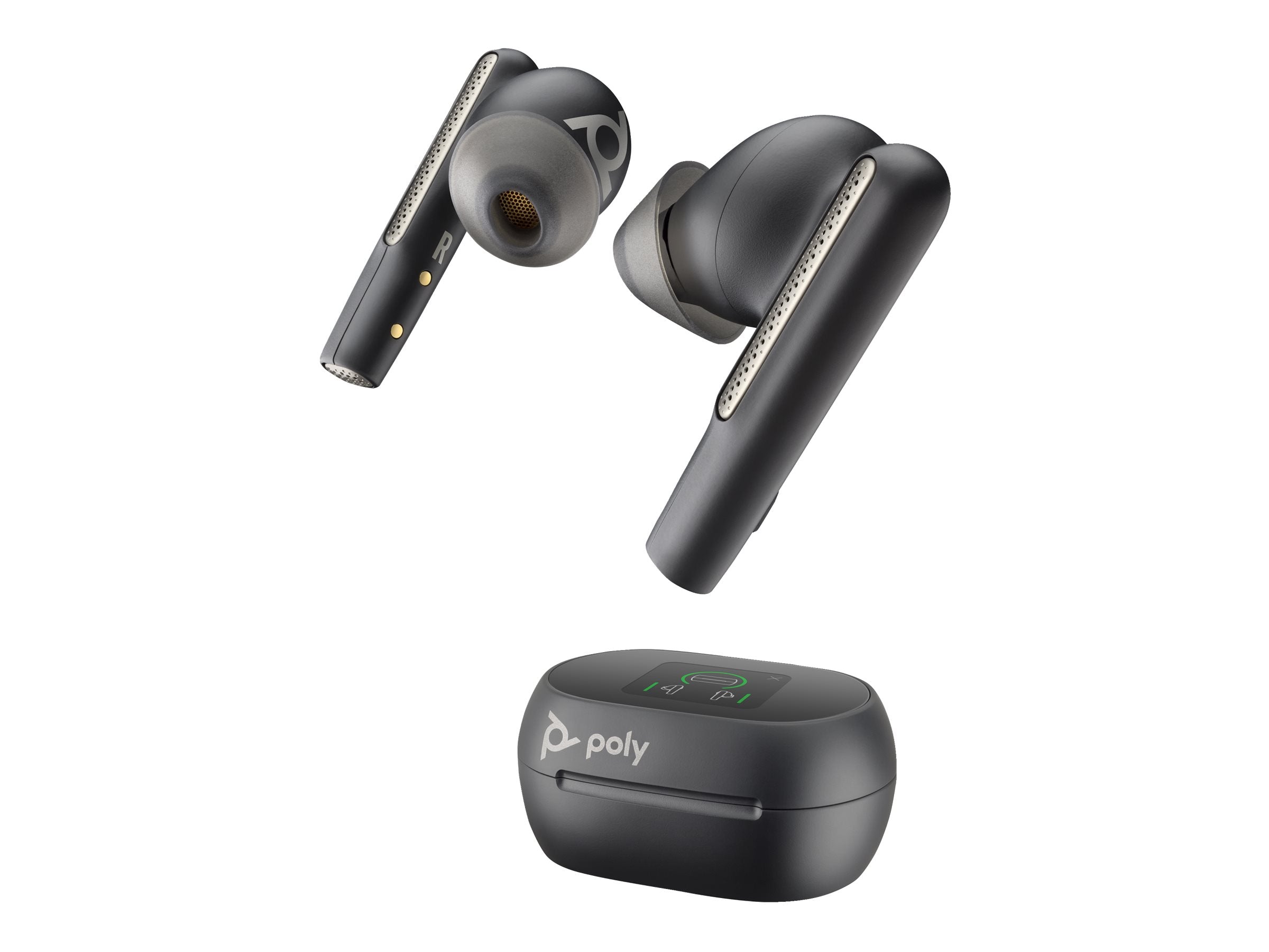 HP Poly Voyager Free 60+ UC M Carbon Black Earbuds +BT700 USB-C Adapter +Touchscreen Charge Case Casque Sans fil Ecouteurs Appels/Musique USB Type-C Bluetooth
