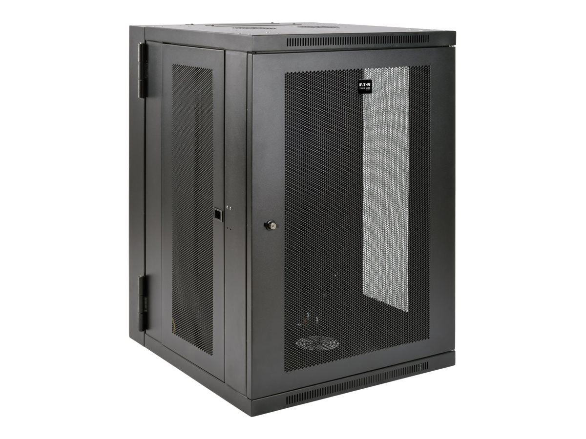 EATON TRIPPLITE 18U Wall Mount Rack Enclosure Server Cabinet Swinging Hinged Door Deep Rack cabinet wall mountable Black 18U 19