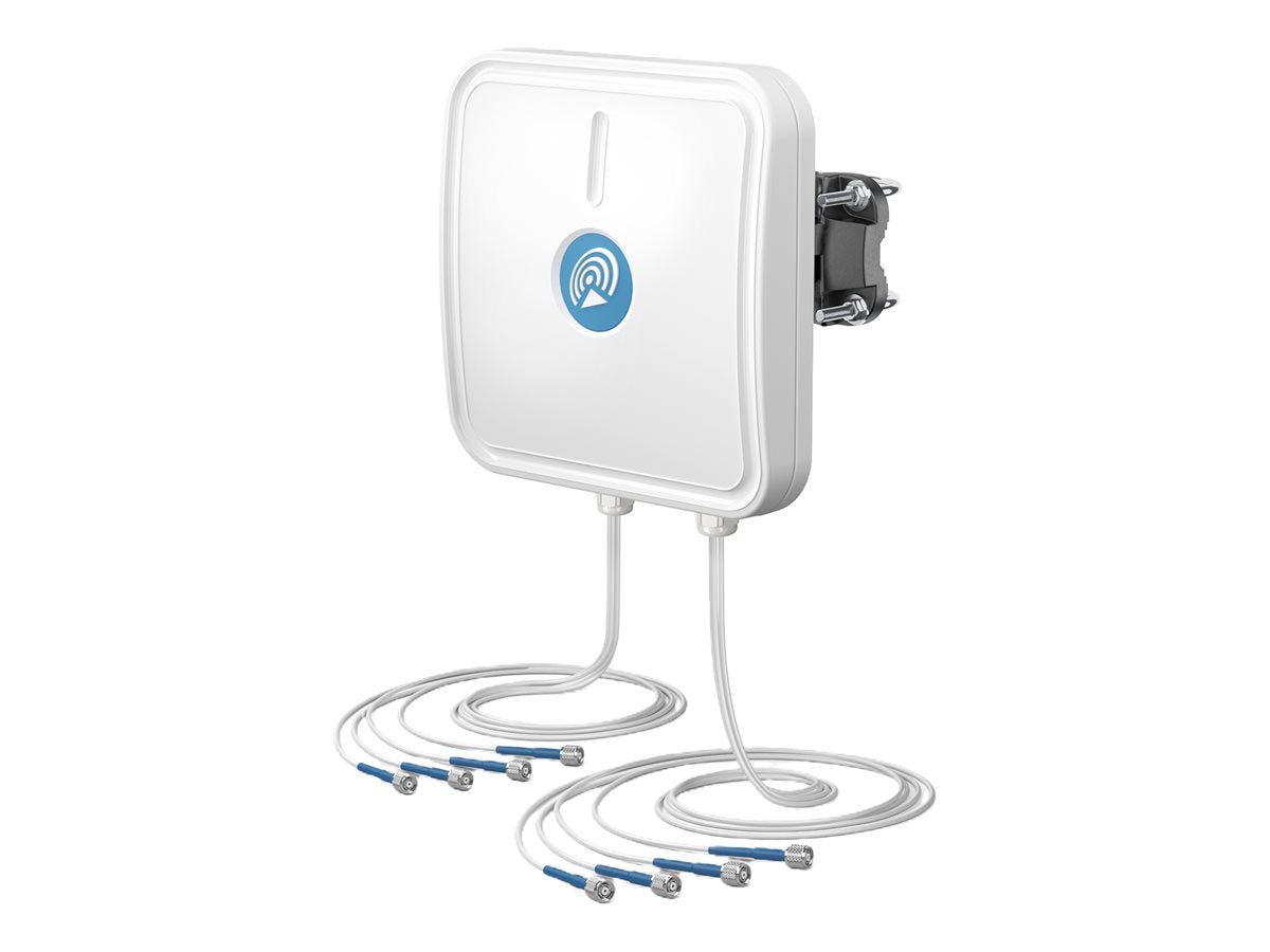 QUWIRELESS Tri-Band 2.4/5-7 GHz WiFi 6E/7 8x8 MIMO Sector Panel RP-TNC Wall/Mast Antenna