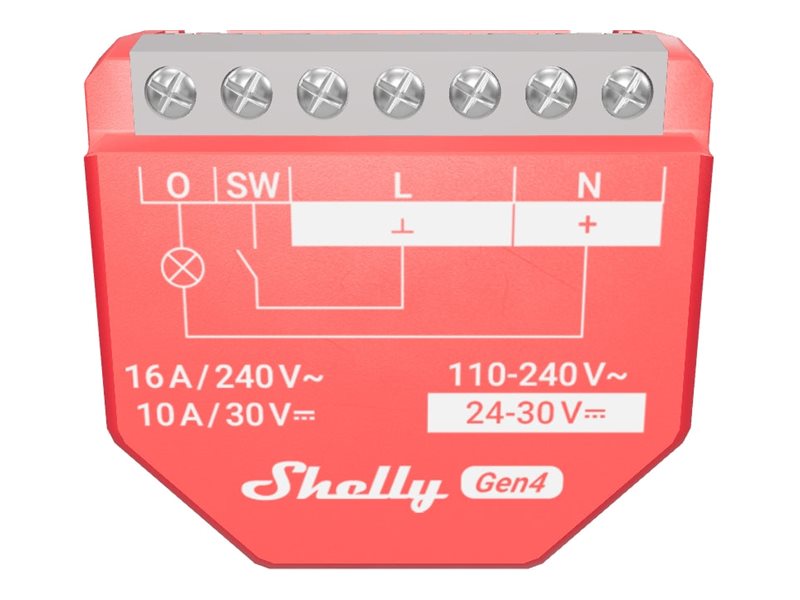 SHELLY 1PM Gen4 Matter WLAN Zigbee Bluetooth 16A PM Switch