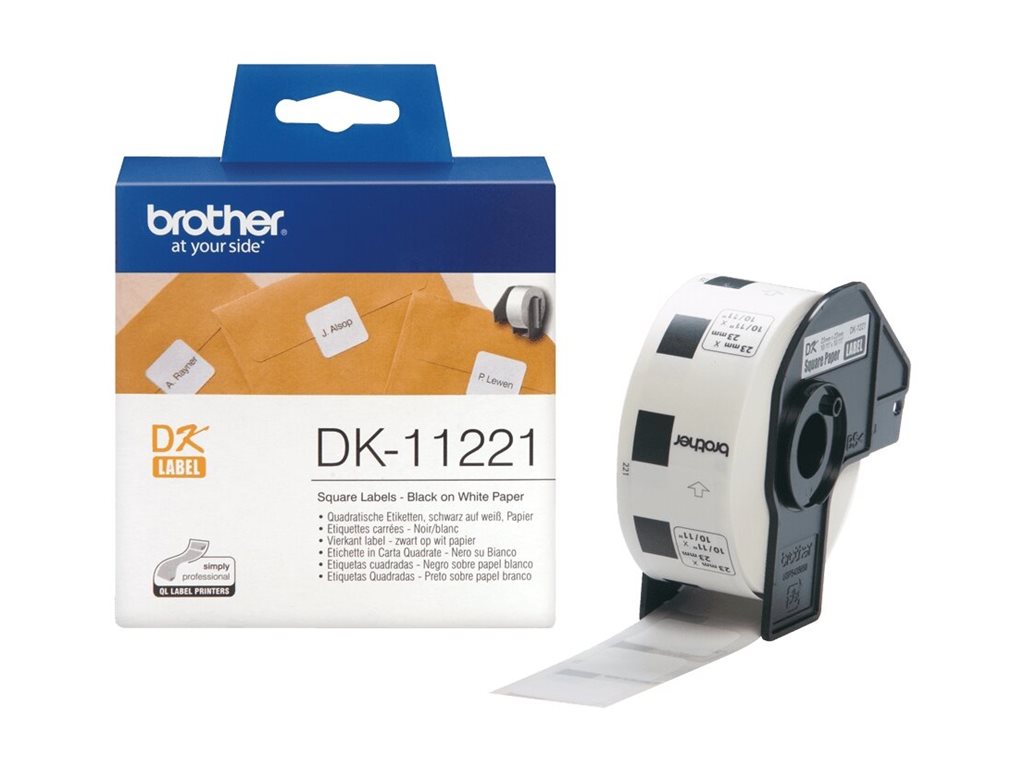 BROTHER Etiquettes papier carres 23x23mm