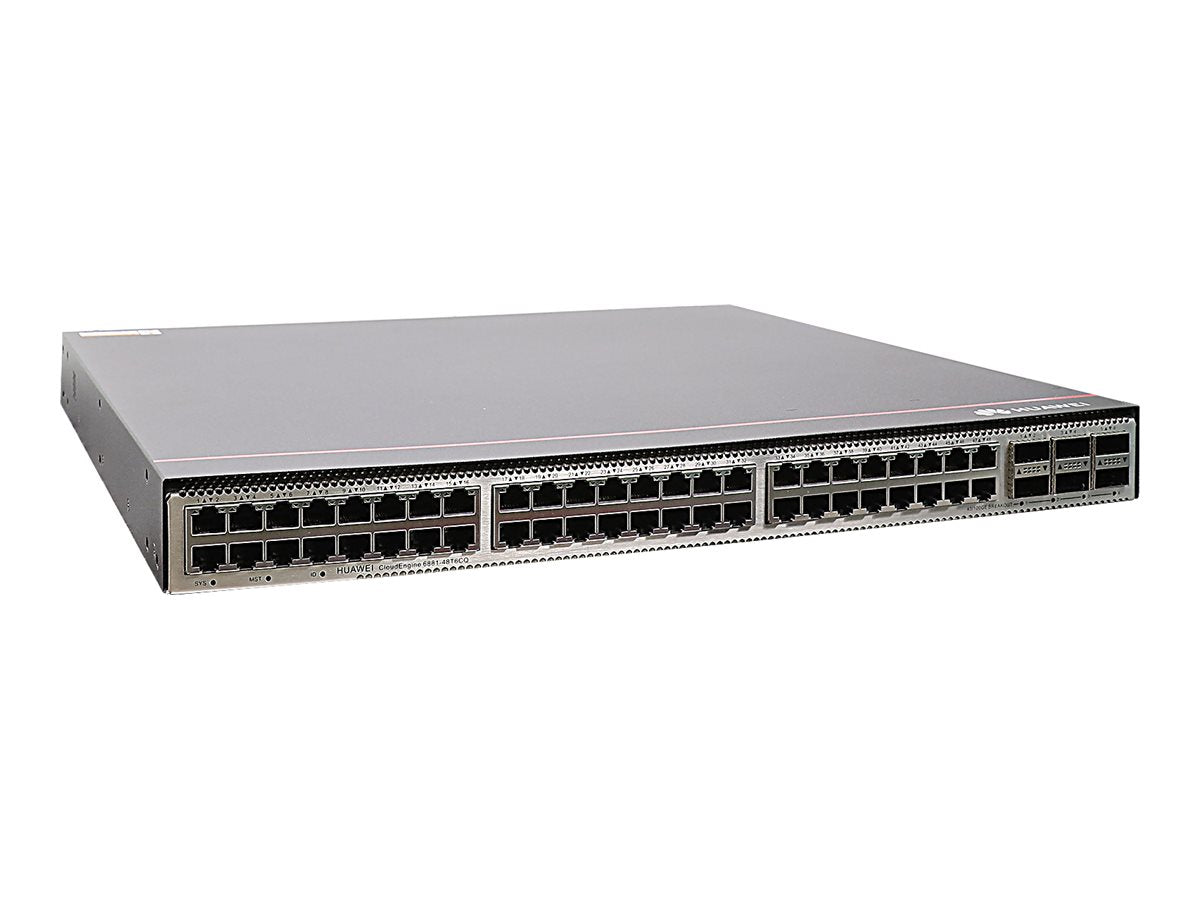 HUAWEI CE6881-48T6CQ-B switch 48x10GE RJ45 6x100GE QSFP28 2xAC power modules 4xfan modules port-side intake