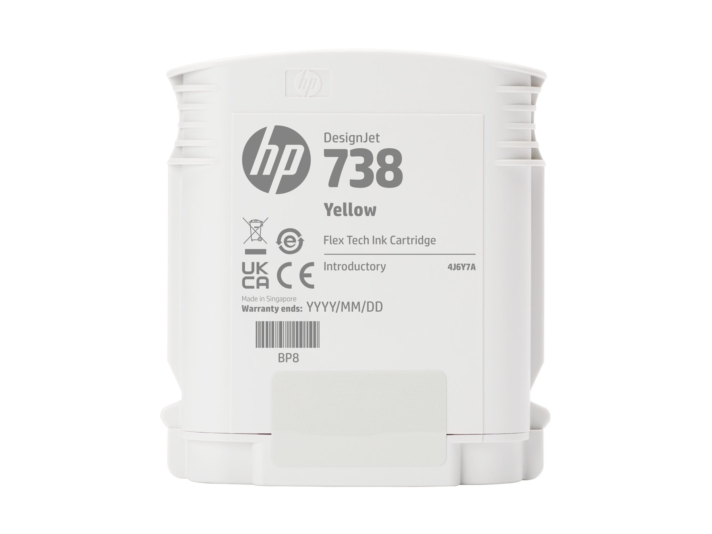 HP 738 130-ml Yellow DesignJet Ink Cartridge
