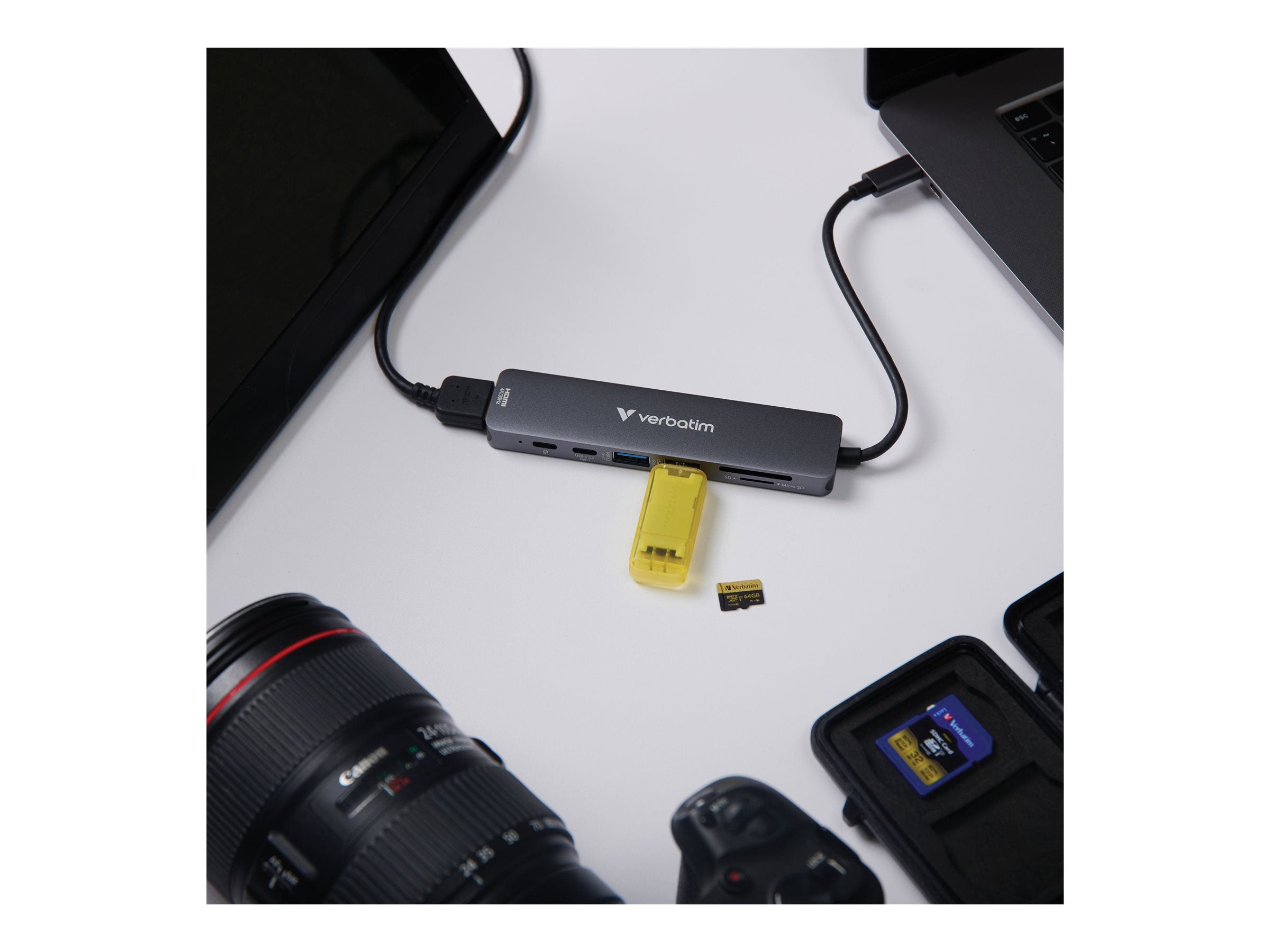 VERBATIM USB-C ESSENTIALS  MULTIPORT HUB 7 PORT WCF (P)