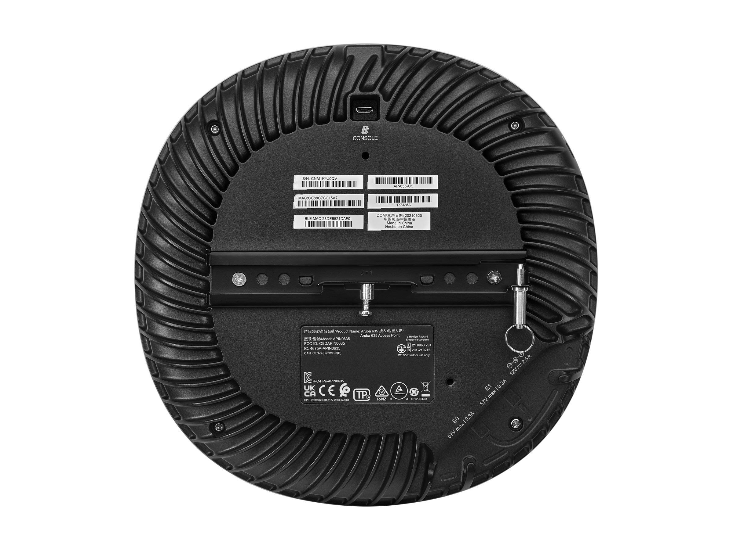 HPE Aruba Networking AP-635 RW Tri Radio 2x2 Wi-Fi 6E Internal Antennas 5-pack Campus Access Point