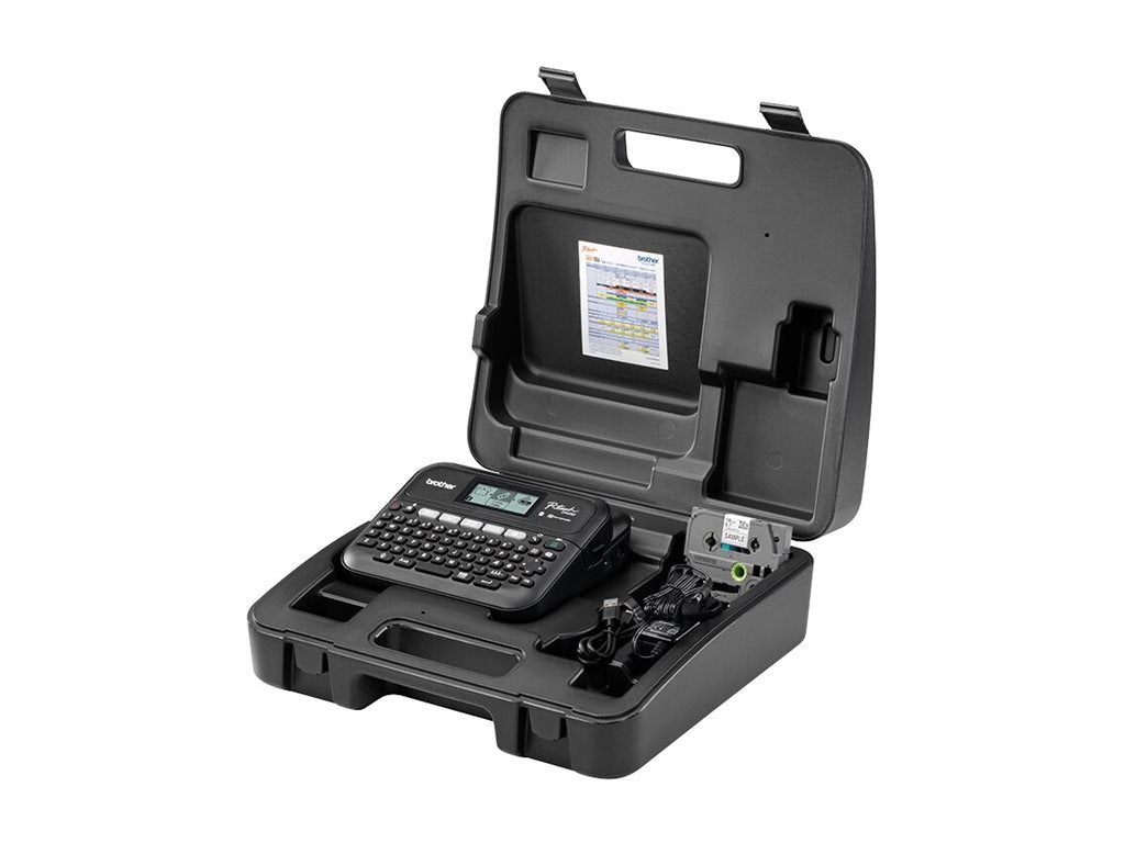 BROTHER PT-D460BTVP Etiqueteuse professionnelle Bluetooth 18mm avec mallette de transport adaptateur secteur un ruban TZe 4m câble