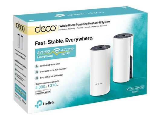 TP-LINK AC1200 Whole-Home Hybrid Mesh Wi-Fi System with Powerline Qualcomm CPU 867Mbps at 5GHz+300Mbps at 2.4GHz AV1000 Powerline