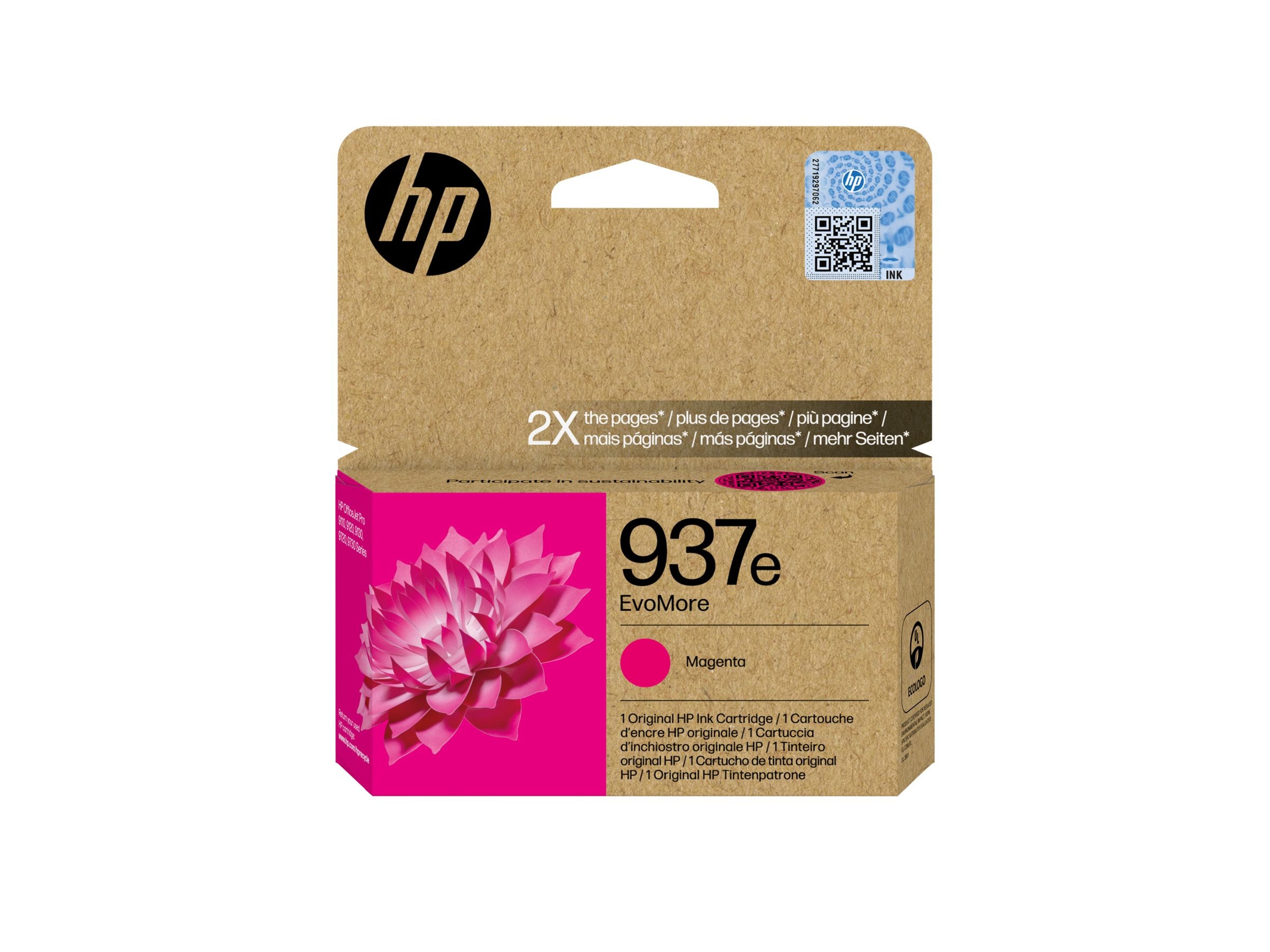 HP 937e EvoMore Magenta Original Ink Cartridge