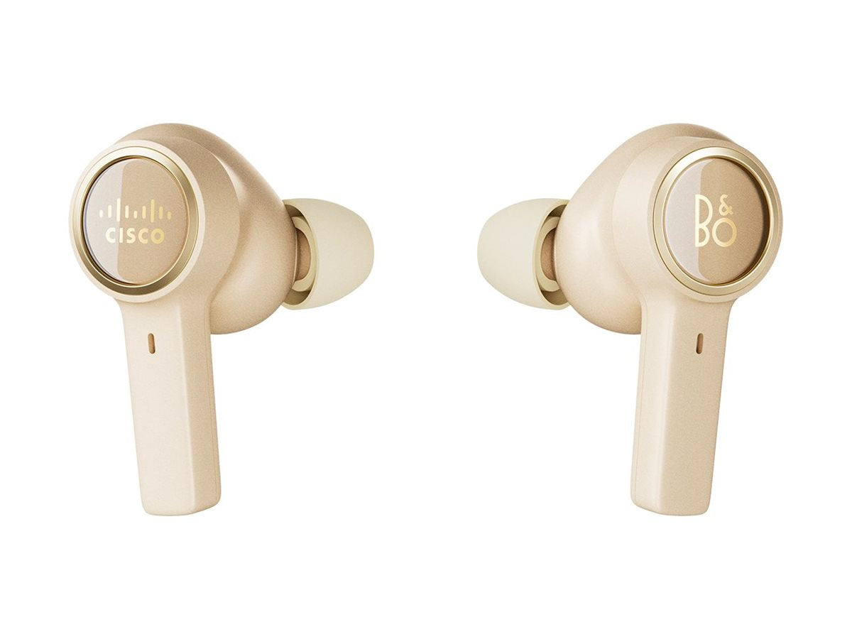 CISCO B&O 950 True Wireless In-Ear. USB-A Cable. Desert Gold
