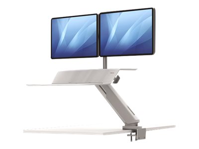 FELLOWES STATION ASSIS-DEBOUT LOTUS RT DOUBLE - BLANC