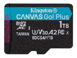 KINGSTON 1To microSDXC Canvas Go Plus Gen4 200R A2 U3 Single Pack w/o ADP