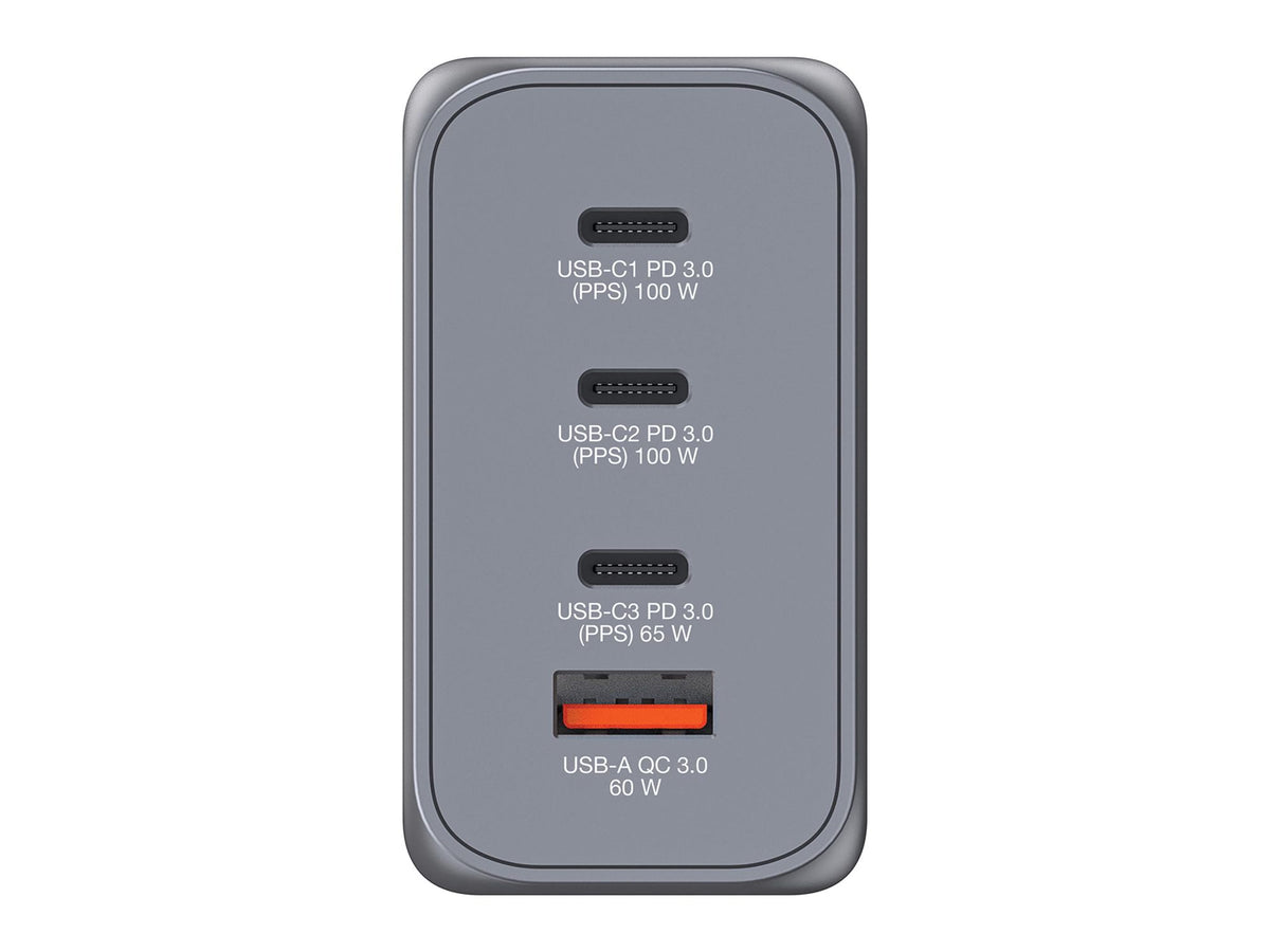 VERBATIM GNC-200 GAN CHARGER 4 PORT 200W USB A/C EU/UK/US WCF (P)