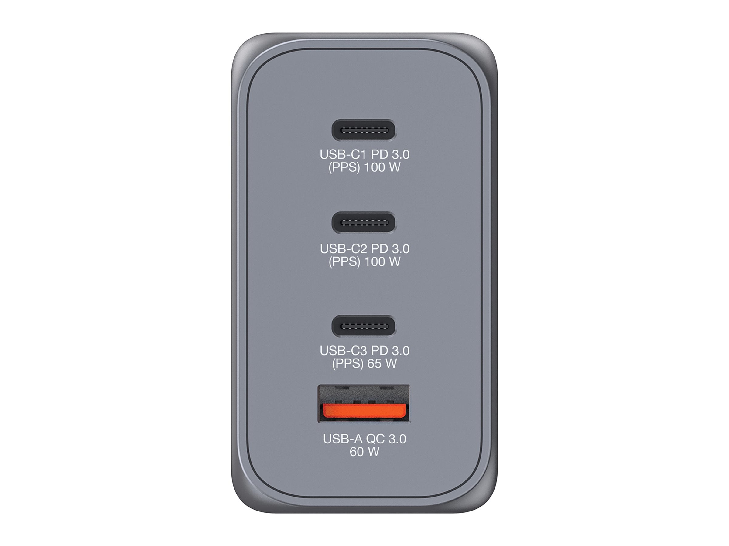 VERBATIM GNC-200 GAN CHARGER 4 PORT 200W USB A/C EU/UK/US WCF (P)