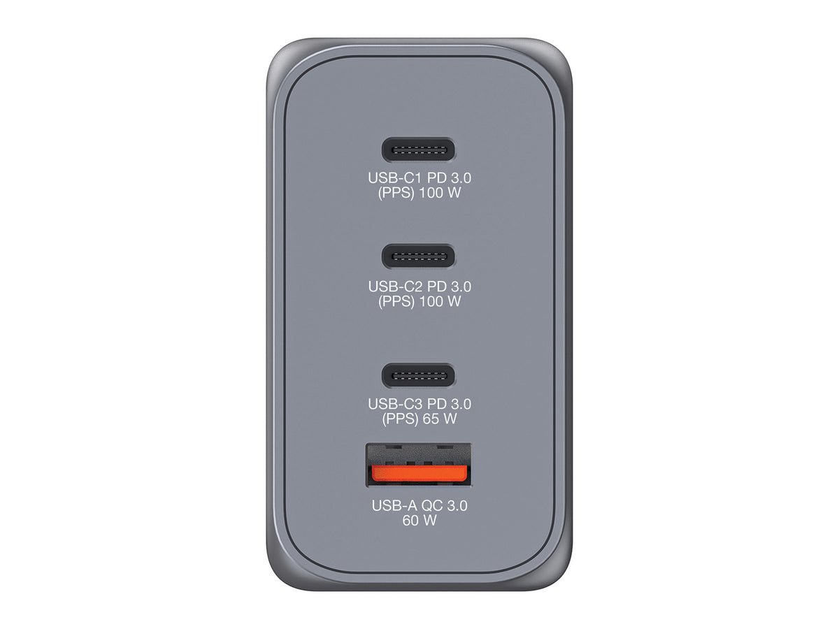 VERBATIM GNC-200 GAN CHARGER 4 PORT 200W USB A/C EU/UK/US WCF (P)