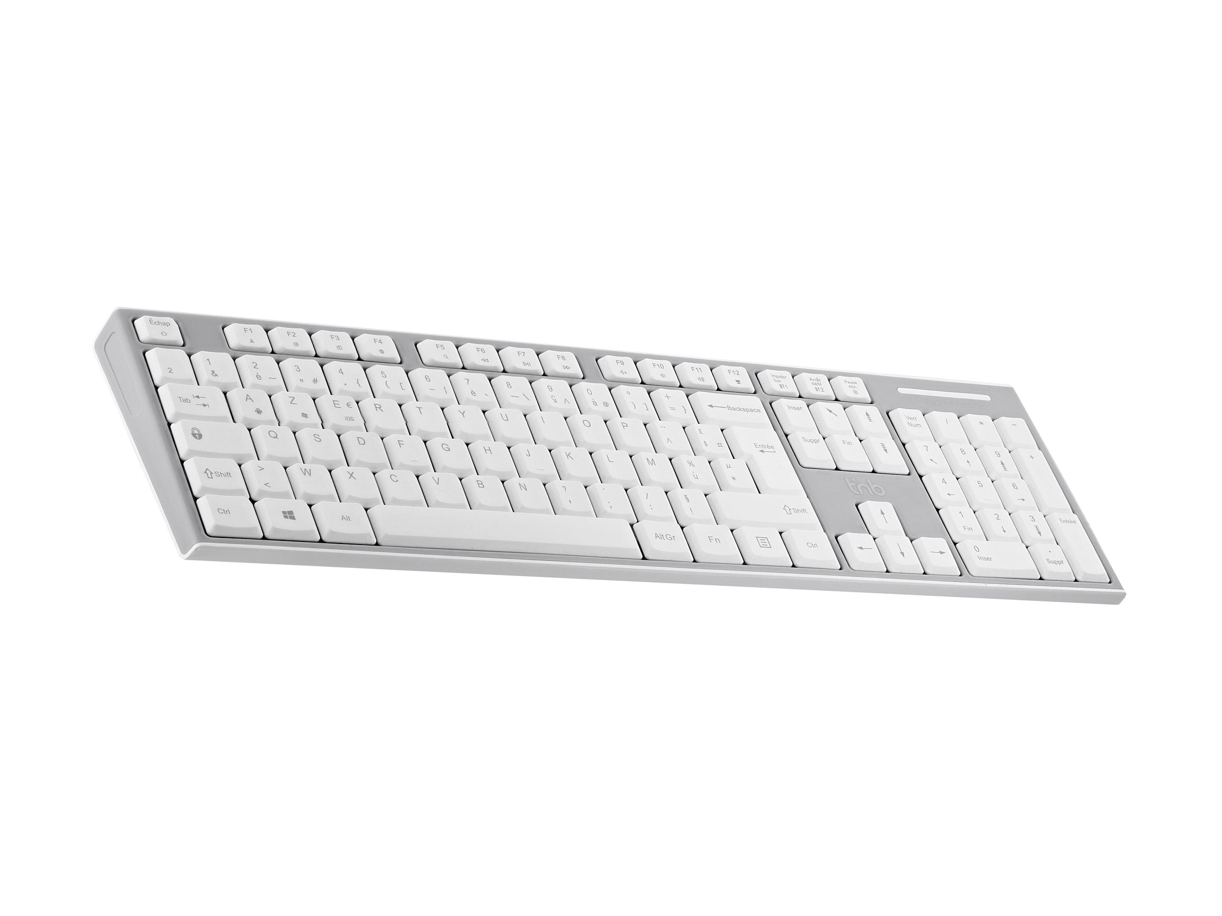 TNB CLASSY + - Clavier sans fil rechargeable Bluetooth + USB-A 2,4 Ghz AZERTY (FR)