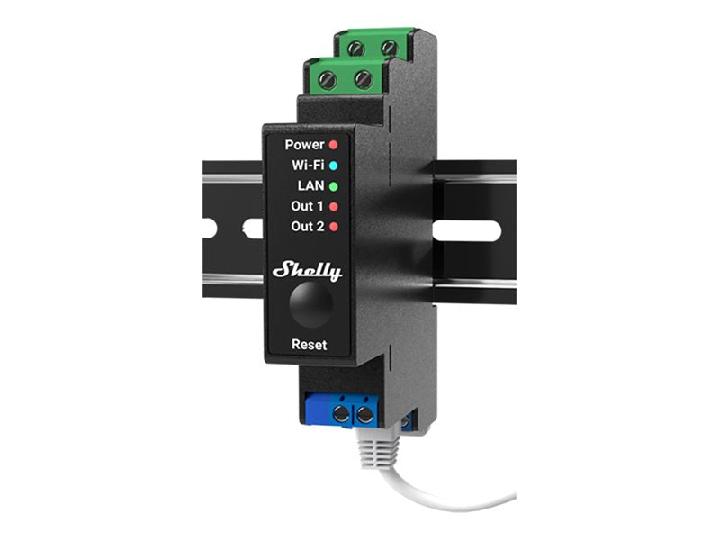 SHELLY Pro 2PM LAN WLAN 2-Channel DIN Rail PM Switch