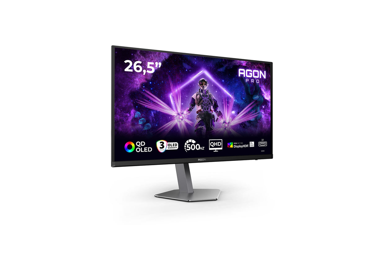 AOC AG276QKD2 26.5p 2560x1440 QD OLED Flat H/A 130MM QD Oled 500Hz USB HUB DP HDMI 1000cd/m2