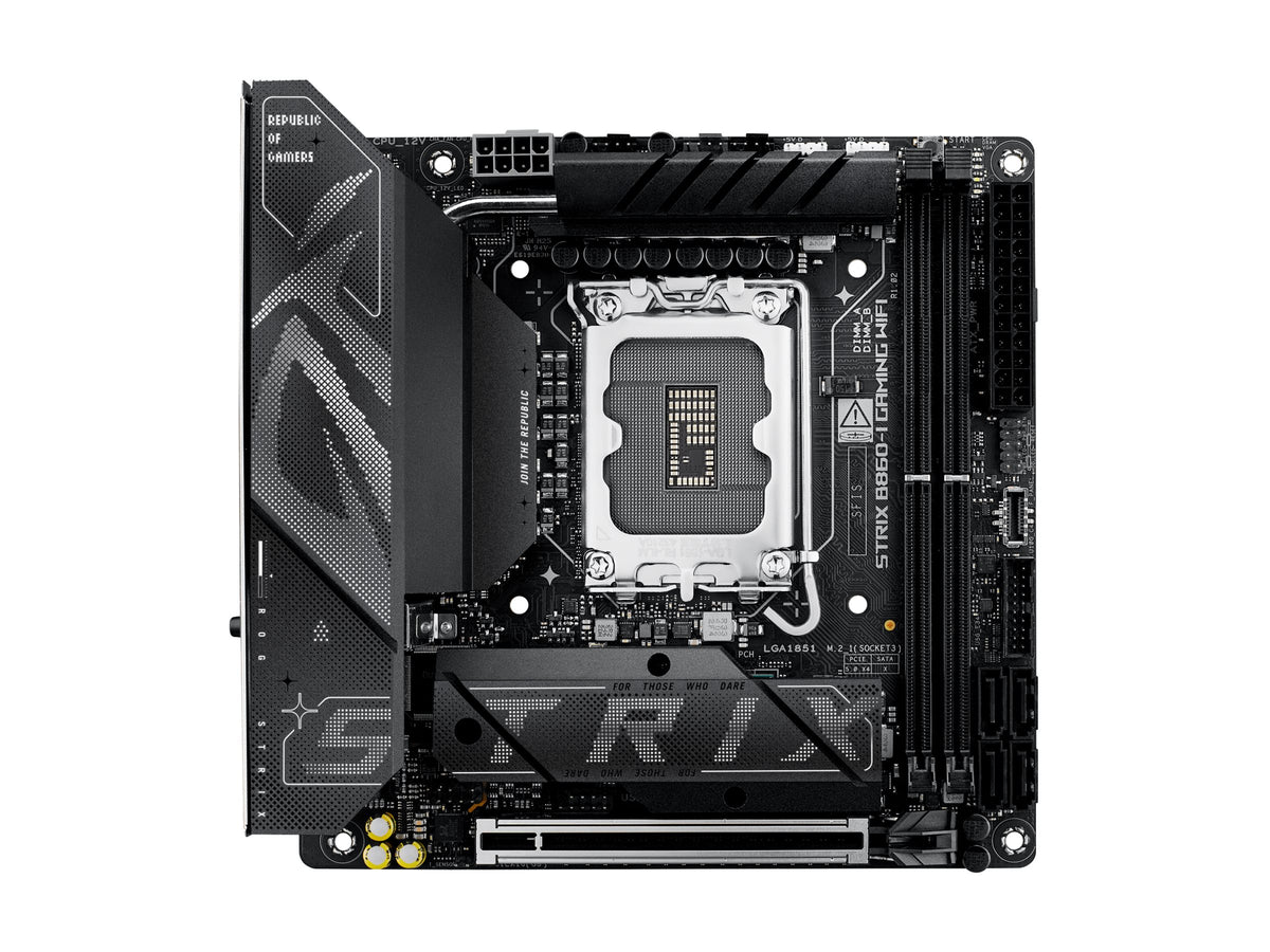 ASUS ROG STRIX B860-I GAMING WIFI LGA1851 DDR5 mini ITX MB 1xHDMI 1xDP 1xThunderBolt 2xM.2 4xSATA