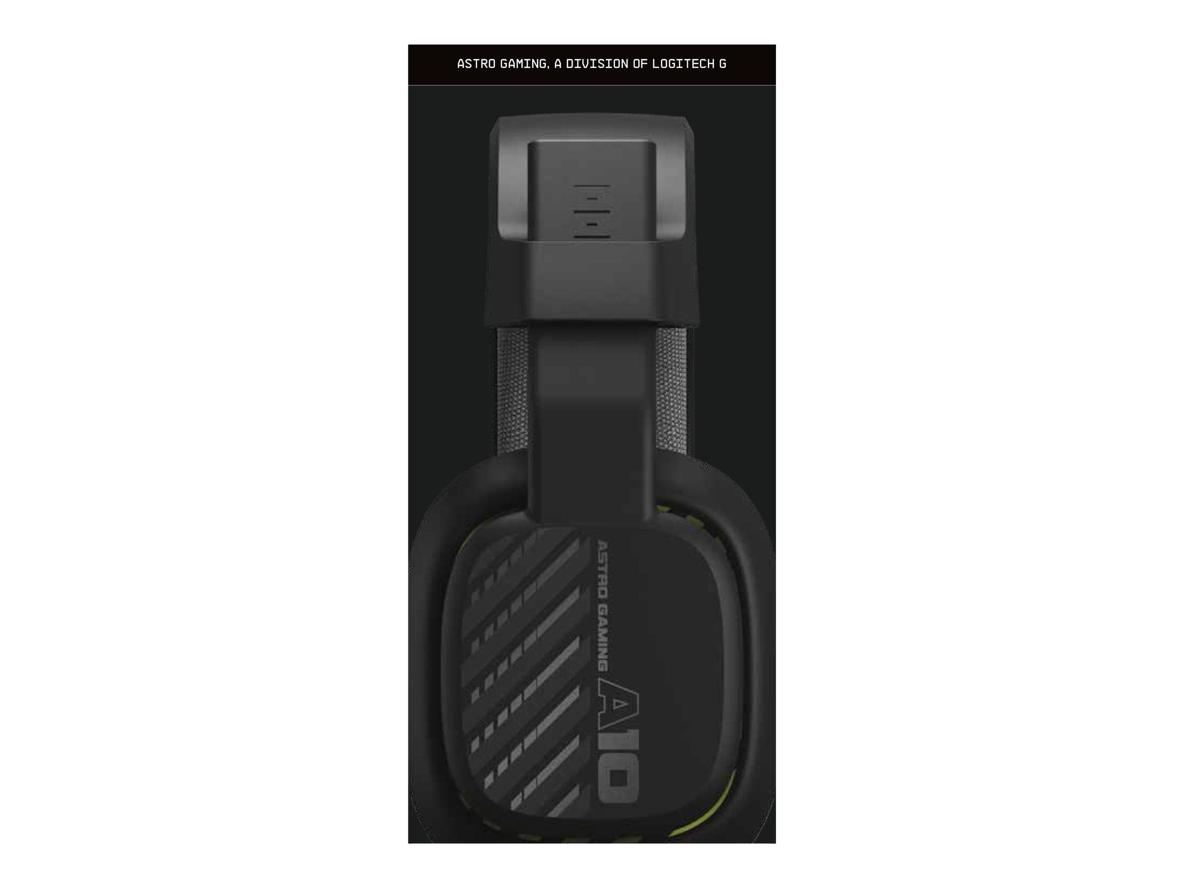 LOGITECH Astro Gaming A10 Gen 2 Headset full size wired 3.5 mm jack black