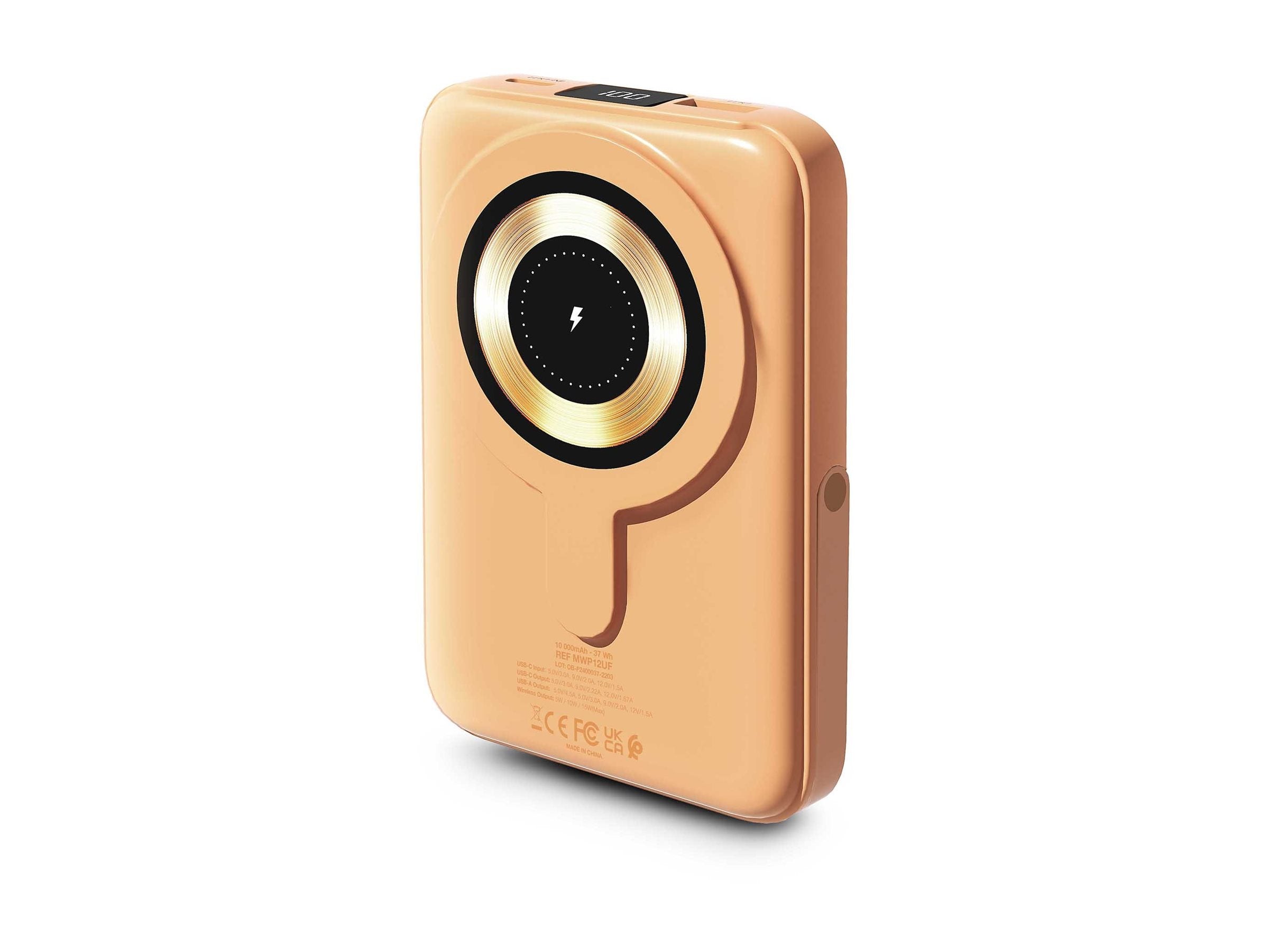 URBAN FACTORY MAGNEE POWER Wireless Magnetic Universal Powerbank 10.000mAh - Abricot Ice