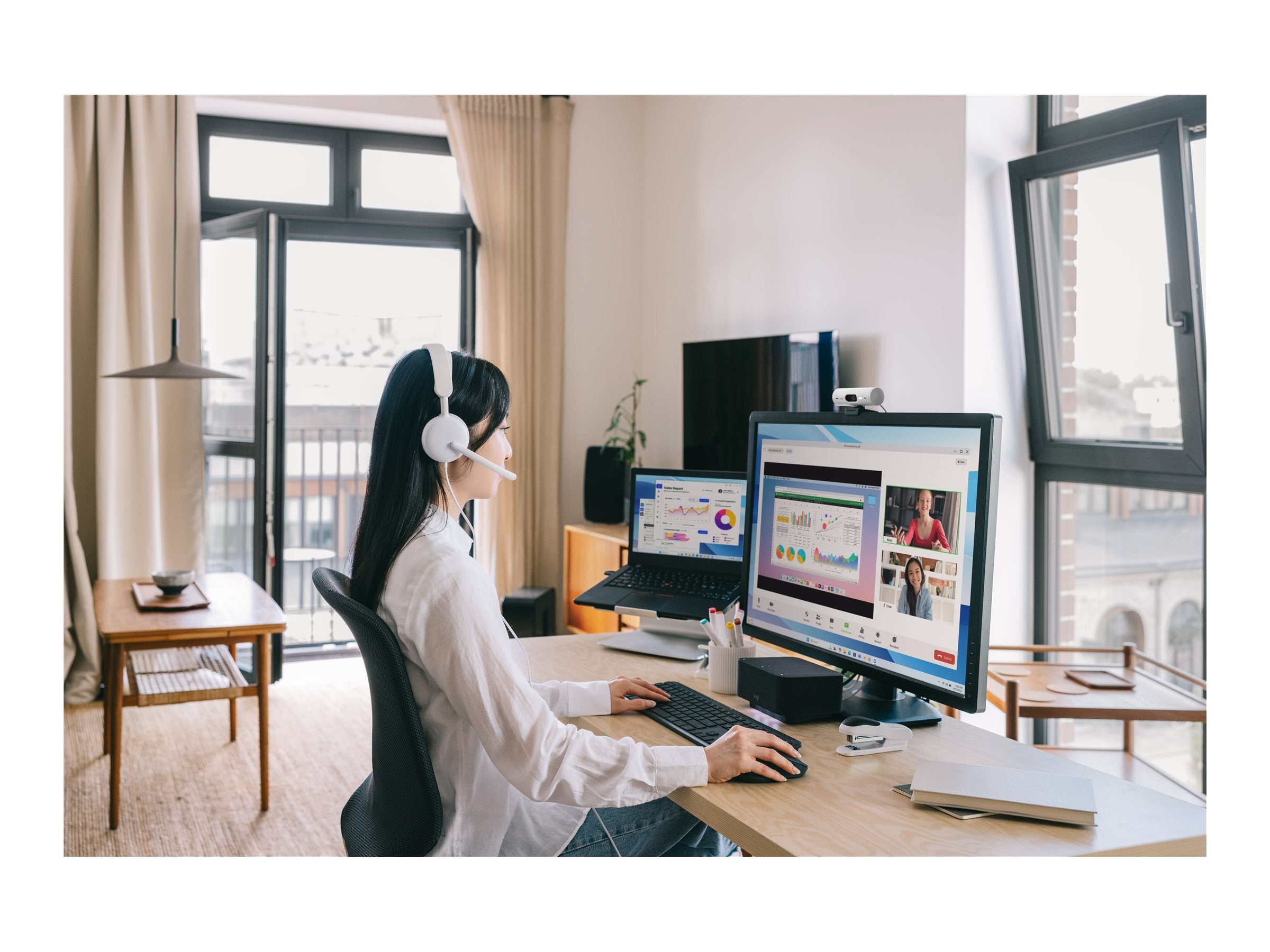 LOGITECH Zone Wired 2 Headset - Off-White