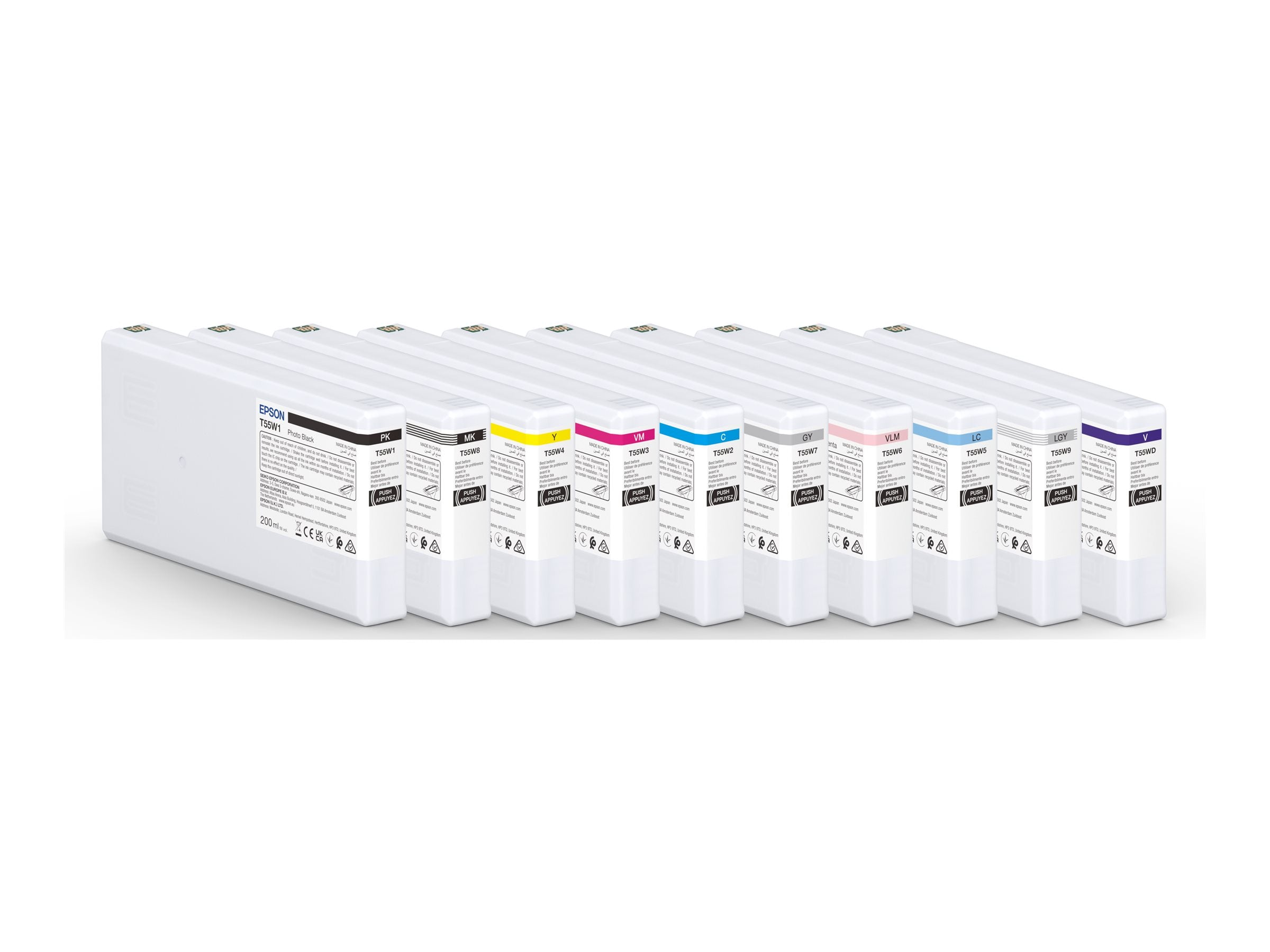 EPSON 1LB T55W9 Light Gray Ink Cartridge 200ml