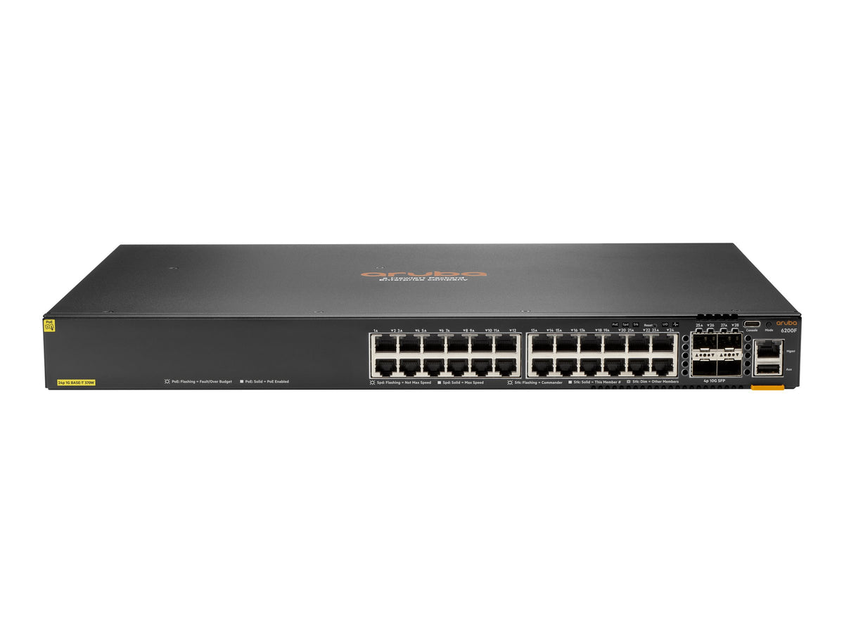 HPE Aruba Networking CX 6200F 24G Class-4 PoE 4SFP 370W Switch EU en