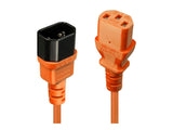 LINDY 1m IEC Extension Lead. Orange